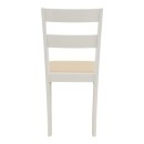 Καρέκλα Dallan pakoworld rubberwood λευκό 40x47.5x89εκ | Συσκευασία 2 τμχ