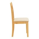 Καρέκλα Dallan pakoworld rubberwood σε φυσική απόχρωση 40x47.5x89εκ | Συσκευασία 2 τμχ