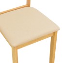 Καρέκλα Dallan pakoworld rubberwood σε φυσική απόχρωση 40x47.5x89εκ | Συσκευασία 2 τμχ
