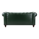 Kαναπές διθέσιος τ. Chesterfield pakoworld pu κυπαρισσί 160x84x67εκ
