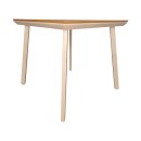 Τραπέζι Synergy pakoworld αλουμίνιο cappuccino-plywood σε φυσική απόχρωση 80x80x74εκ