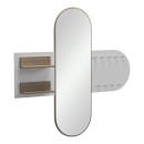 Κρεμάστρα με καθρέπτη Baunty pakoworld sonoma-λευκό 125x11x122εκ