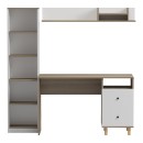 Σύνθεση γραφείου Kontor pakoworld sonoma-λευκό 120x50x160εκ