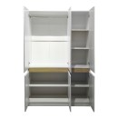Ντουλάπα τρίφυλλη Merzia pakoworld  sonoma-λευκό 120x46.5x183εκ