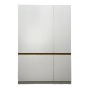 Ντουλάπα τρίφυλλη Merzia pakoworld  sonoma-λευκό 120x46.5x183εκ