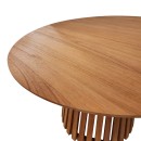 Τραπέζι Kenda I pakoworld mindi ξύλο σε φυσική απόχρωση Φ120x75εκ