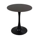 Τραπέζι Balou I pakoworld sintered stone σε μαύρο μαρμάρου Φ70x74εκ