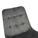 Καρέκλα Berne pakoworld βελούδο σε ανθρακί απόχρωση 53x62x84εκ | Συσκευασία 4 τμχ