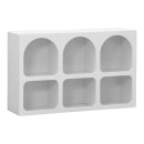 Μπουφές Emersi pakoworld με ράφια mdf σε λευκή απόχρωση 120x35x76εκ