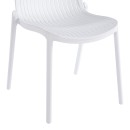 Καρέκλα Teragi στοιβαζόμενη pakoworld pp με UV protection λευκή 58x43.5x82εκ