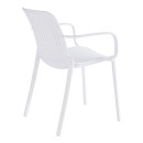 Πολυθρόνα Teragi στοιβαζόμενη pakoworld pp με UV protection λευκή 59x57x82εκ