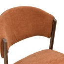 Καρέκλα Dolez pakoworld terracotta ύφασμα-πόδι καρυδί μέταλλο 49x58.5x82εκ | Συσκευασία 4 τμχ