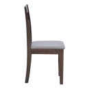 Καρέκλα Dallan pakoworld rubberwood σε καρυδί απόχρωση 40x47.5x89εκ | Συσκευασία 2 τμχ