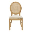 Καρέκλα Canco pakoworld φυσικό rubberwood-φυσικό rattan 50x53x98εκ