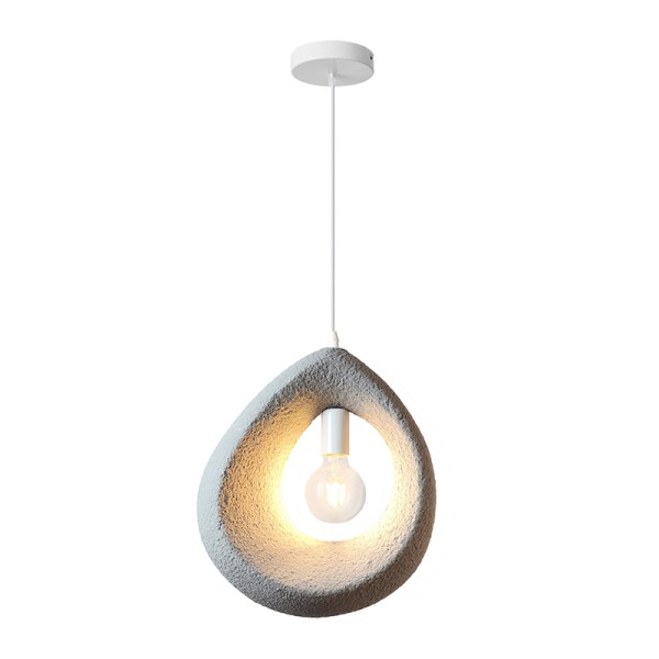 Φωτιστικό οροφής led Ferclyn pakoworld E27 ps σε ανοιχτό γκρι 32x24x35εκ