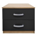 Κομοδίνο Athos pakoworld σε sonoma-ανθρακί απόχρωση 48x40x41.5εκ