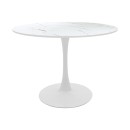 Τραπεζαρία Balou-Parker pakoworld σετ 5τεμ λευκό Φ120x73εκ