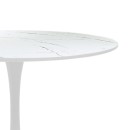 Τραπεζαρία Balou-Parker pakoworld σετ 5τεμ λευκό Φ120x73εκ