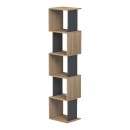 Βιβλιοθήκη Cubik pakoworld sonoma- ανθρακί 35x30x161εκ