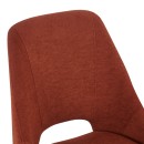 Καρέκλα Initiate pakoworld terracotta ύφασμα-πόδι μαύρο μέταλλο 48x57x85εκ | Συσκευασία 2 τμχ