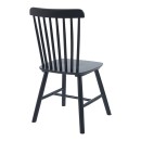 Καρέκλα Bristol pakoworld rubberwood σε μαύρη απόχρωση 45x51x86εκ