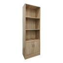 Βιβλιοθήκη Tekaro pakoworld σε sonoma απόχρωση 57x33x180εκ