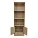 Βιβλιοθήκη Tekaro pakoworld σε sonoma απόχρωση 57x33x180εκ