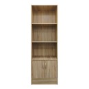 Βιβλιοθήκη Tekaro pakoworld σε sonoma απόχρωση 57x33x180εκ