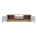 Έπιπλο τηλεόρασης Sasa pakoworld sonoma-λευκό 150x35x41.5εκ