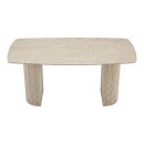 Τραπέζι Loosir pakoworld mdf-sandstone σε όψη τραβερτίνας 180x90x74εκ