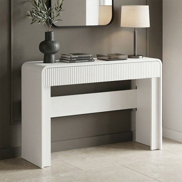 Κονσόλα Zeplen pakoworld λευκό mdf 110x38x75εκ