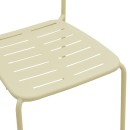 Καρέκλα Deraby pakoworld στοιβαζόμενη κρεμ μέταλλο 52.5x45.5x83εκ