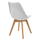 Τραπεζαρία Natali-Gaston pakoworld σετ 3τεμ σε λευκή απόχρωση 80x80x76εκ