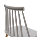 Καρέκλα Aurora pakoworld γκρι pp-φυσικό μεταλλικό πόδι 42x49.5x77εκ | Συσκευασία 4 τμχ