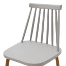 Καρέκλα Aurora pakoworld γκρι pp-φυσικό μεταλλικό πόδι 42x49.5x77εκ | Συσκευασία 4 τμχ