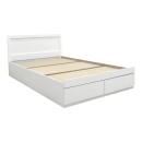 Κρεβάτι Olympus pakoworld με συρτάρι σε λευκή απόχρωση 160x200εκ