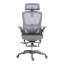Καρέκλα γραφείου εργασίας Zenyk pakoworld mesh σε grey απόχρωση 63x70x126εκ