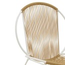 Καρέκλα Dapper pakoworld λευκό μέταλλο-pe φυσικό 64.5x71x92.5εκ