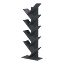 Βιβλιοθήκη Fyllo pakoworld ανθρακί 50x25x141.5εκ