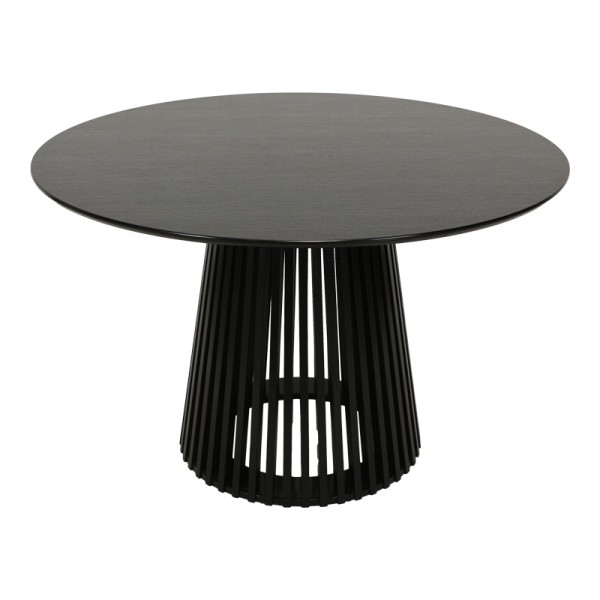 Τραπέζι Domonic pakoworld mdf σε μαύρη απόχρωση Φ120x75εκ