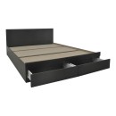 Κρεβάτι Olympus pakoworld με συρτάρι σε wenge απόχρωση 150x200εκ
