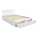 Κρεβάτι Olympus pakoworld με συρτάρι σε λευκή απόχρωση 150x200εκ