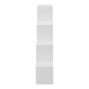 Βιβλιοθήκη Scala pakoworld λευκό 129.5x29x129.5εκ