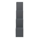 Βιβλιοθήκη Scala pakoworld ανθρακί 129.5x29x129.5εκ