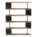 Βιβλιοθήκη Tetri pakoworld sonoma-ανθρακί 121.8x25.4x158.8εκ
