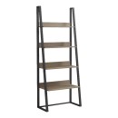 Βιβλιοθήκη-Ραφιέρα Alfa pakoworld sonoma-μαύρο μέταλλο 75x36x185εκ