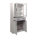 Βιτρίνα-ντουλάπα Nisso pakoworld σε λευκή απόχρωση 80x40x183.5εκ