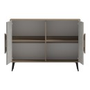 Μπουφές Gora pakoworld sonoma-μπεζ οψη μαρμαρου 110x35.5x82εκ
