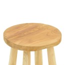 Σκαμπό μπαρ Nusiwo pakoworld teak ξύλο σε φυσική απόχρωση Φ35x70εκ