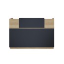 Γραφείο reception Lotus pakoworld σε χρώμα φυσικό - ανθρακί 140x70x110εκ